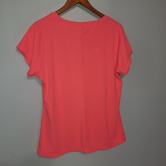 Hyba by Reitmans Neon Coral Workout Tee - Picture 4 of 8